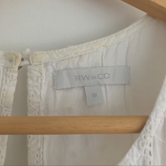 RW&CO White Broderie Anglaise/ Eyelet Lace Dress - Picture 5 of 12